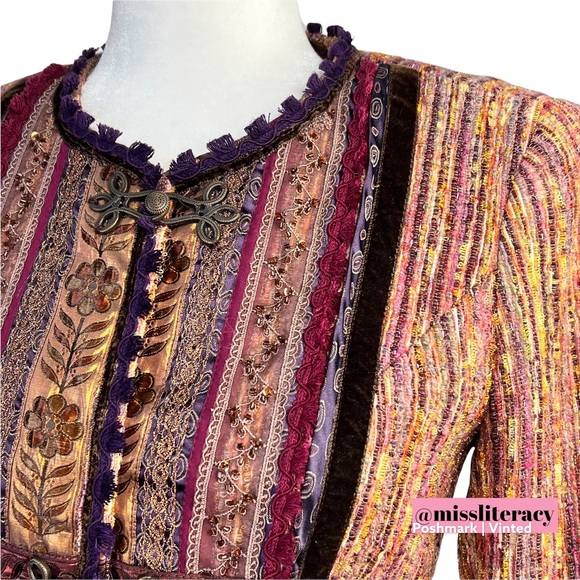 Cynthia Steffe Women’s Multicolour Tweed Metallic Structured Tailored Blazer [4] - Picture 10 of 14